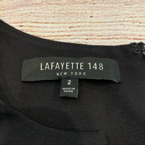 Lafayette 148 New York Black Dress Size 2 - Picture 2 of 15